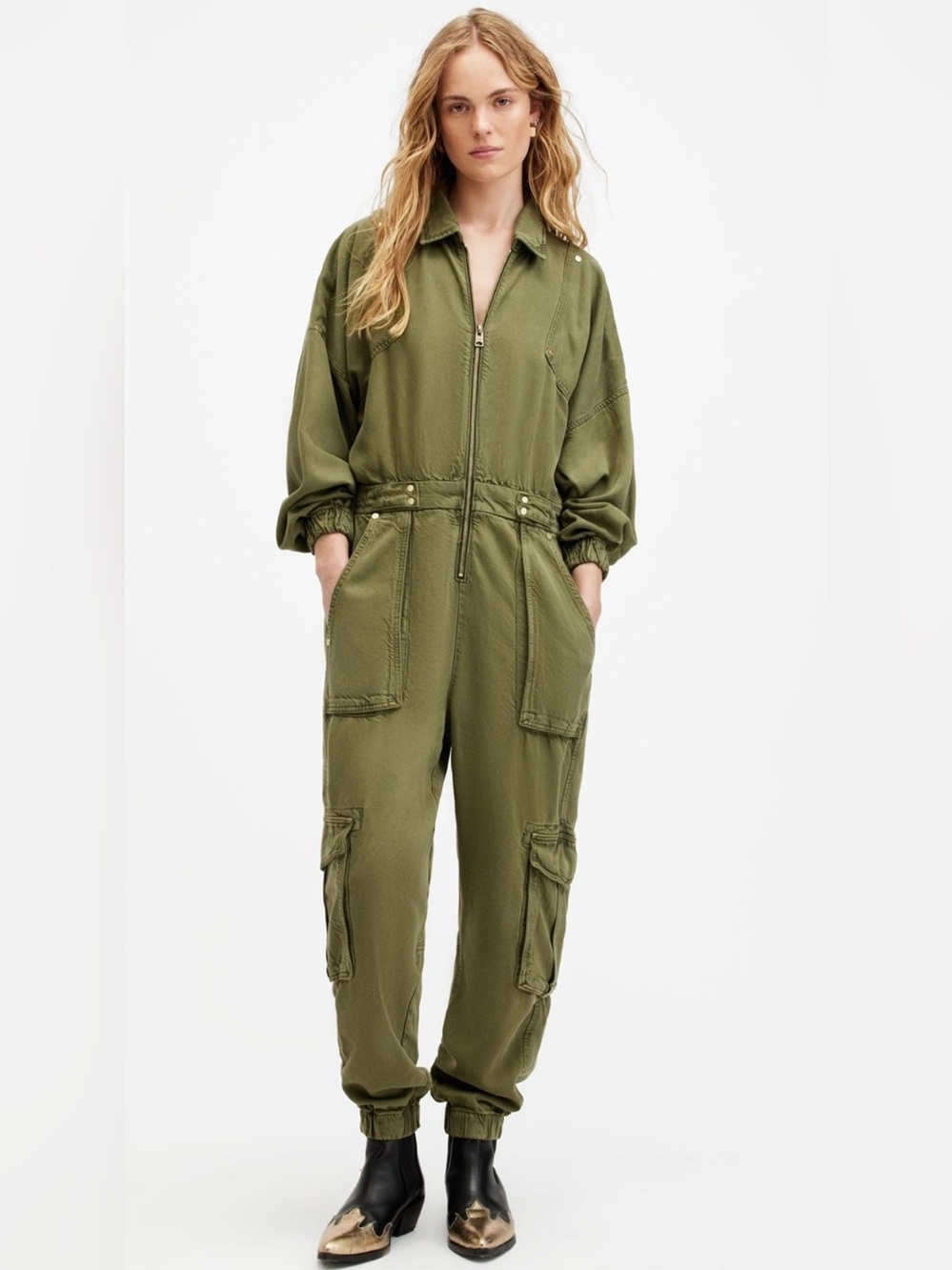 AllSaints Frieda Denim Jumpsuit 6